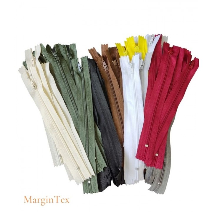 Naylon Pantolon Fermuarı 18 Cm Tip 5 ( Karışık Paket ) 50 Adet